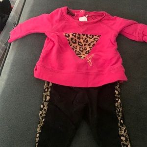 Guess two piece leopard print sweater and leggings